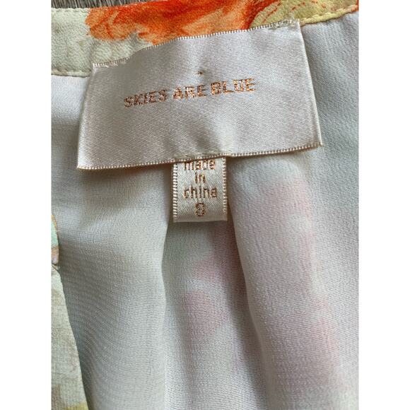 Skies are Blue Floral Sleeveless Button Down Dress Boho Cottage - Picture 5 of 8